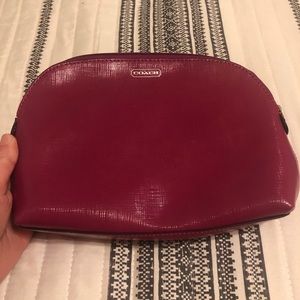 Coach Saffiano cosmetic bag
